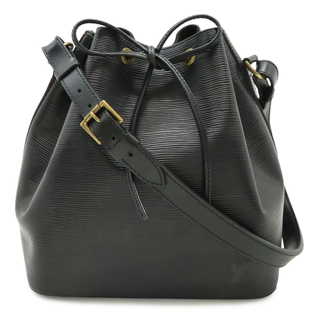 LOUIS VUITTON Epi Shoulder Bag Hobo Drawstring Noir Black